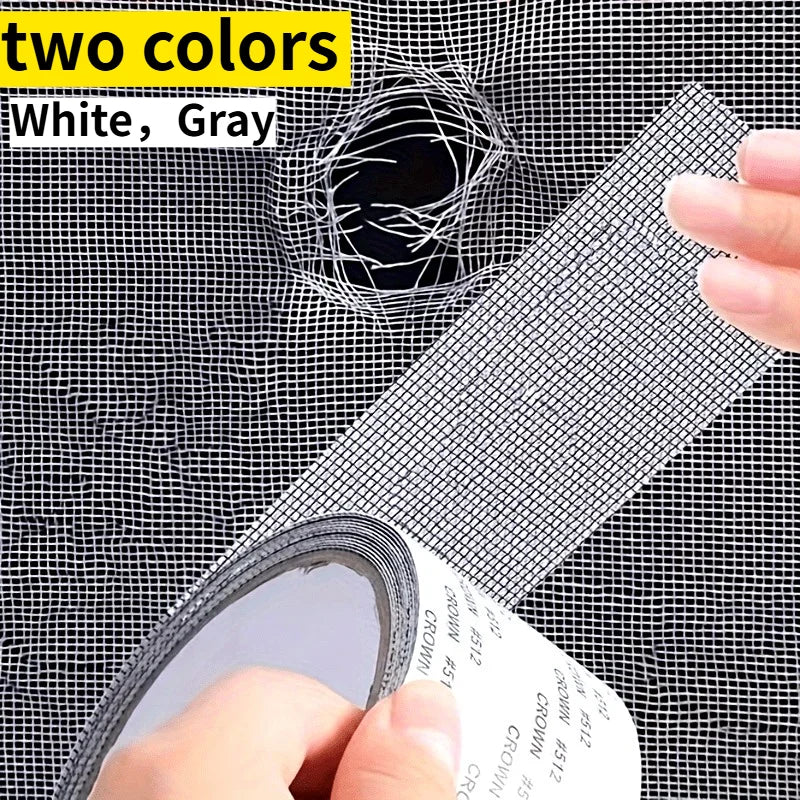 1Roll Window Screen Repair Tape,Anti Insect Mosquito Mesh, Broken Holes Repairing Strong Self Adhesive Window Screen Repair Tape
