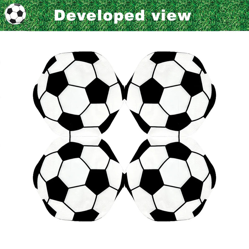 Double-Layer Alien Football Tissue Paper Party Decorations One-Year Atmosphere Napkins for Festive Celebrations