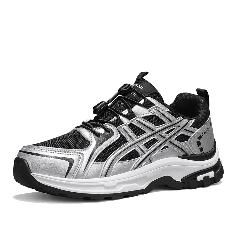 Mens Walking Shoes 2025 New Lace Up Mesh Breathable Wear-resistant Outdoor Sports Four Season Sports Leisure Sneakers for Men