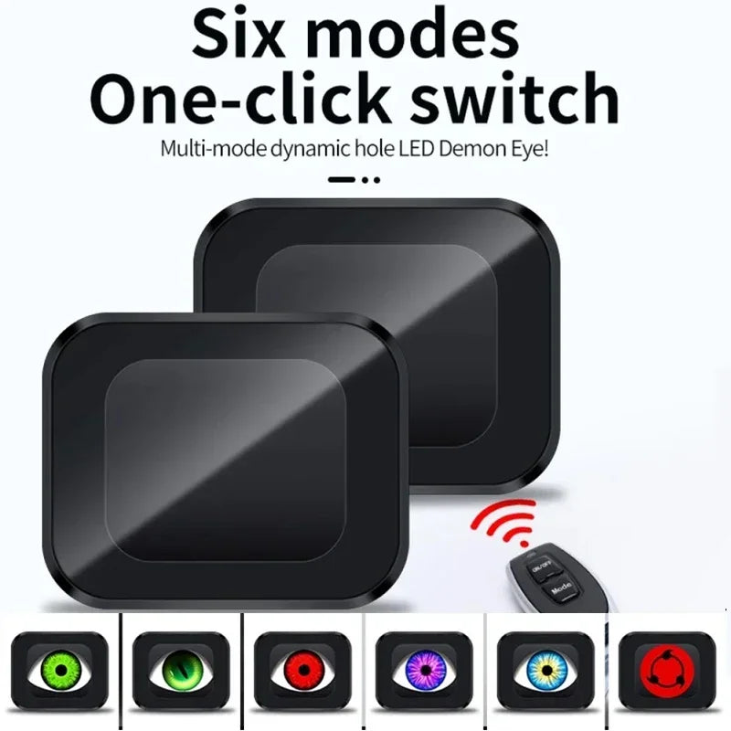 Dynamic Devil Eye Light 6 Modes 3D Motorcycle Mirror Demon Decorative Lights Waterproof Motorbike Retrofit Kits Accessories