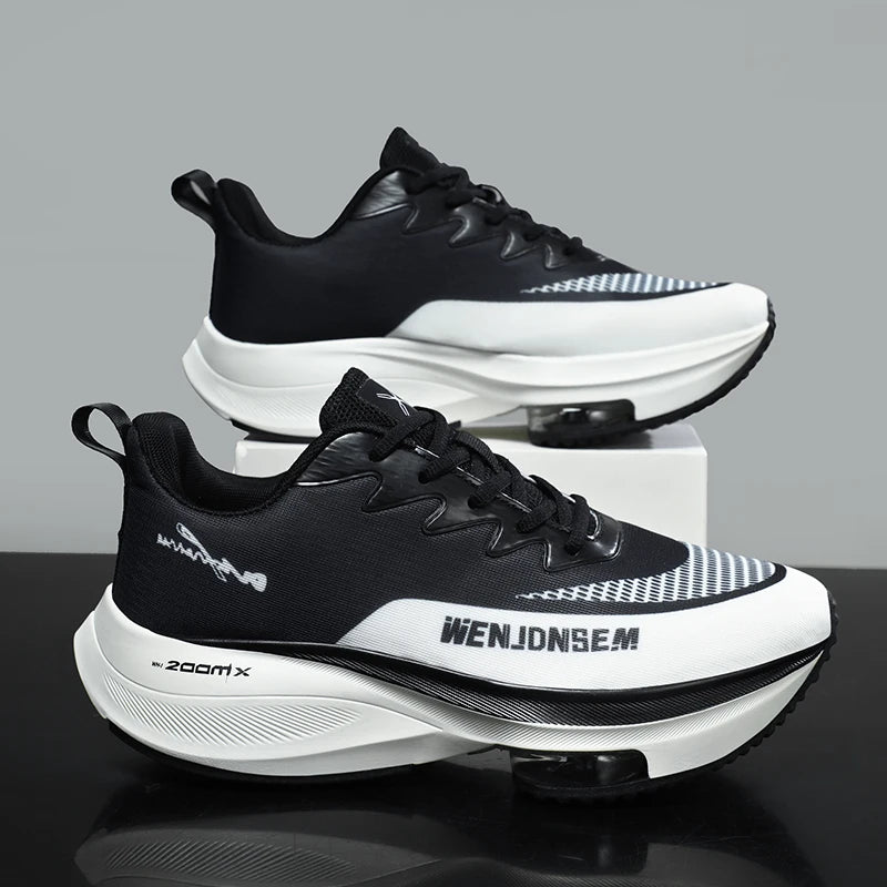 Mens Running Shoes Lightweight Breathable Mesh Sports Flat Soft Cushioned Soles Comfortable Walking Casual Fashion Sneakers Man