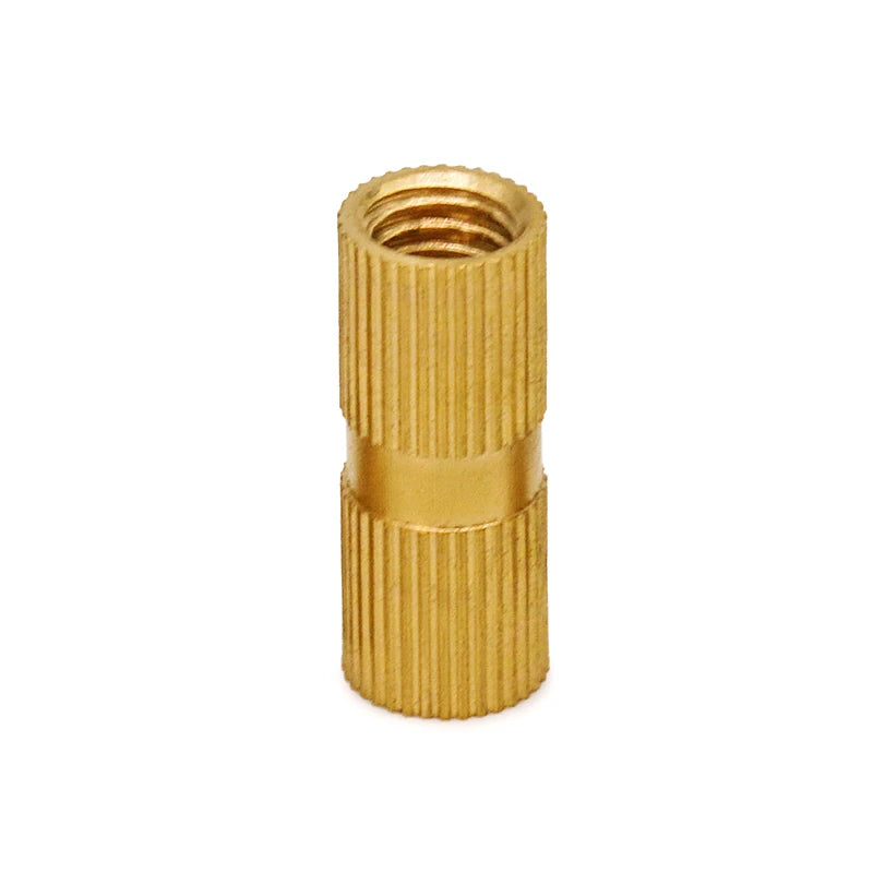 DIVEDEER 20/50/100pcs Injection Molding Brass insert nut M2.5 M3 M4 M5 M6 1/4-20UNC Brass Round Knurled Thread Inserts Nuts