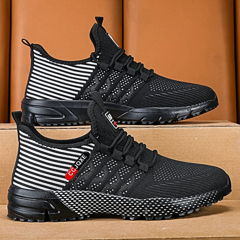 Mens Running Sneakers 2025 New Breathable Mesh Ultra Light Trendy Casual Walking Shoes Outdoor Sports Training Gym Jogging Shoes