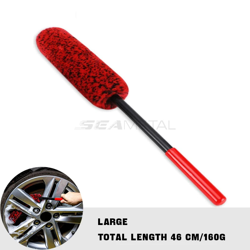 SEAMETAL Auto Wheel Detailing Brush Bendable Wheel Woolies Car Cleaning Tools for Car Rim Tire Wash Accessories