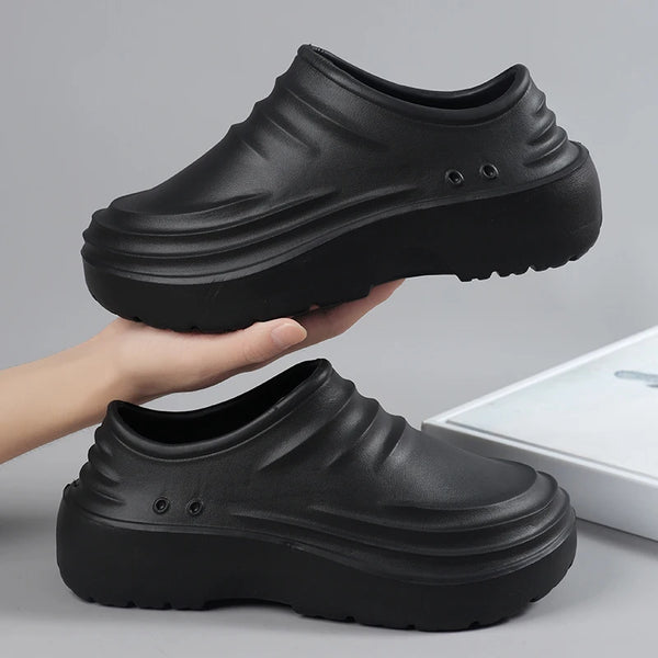 Hotel Chef Shoes Four Seasons Non-slip Waterproof Oil-proof Kitchen Work Shoes Men's Casual Joker Light EVA Outdoor Garden Shoes