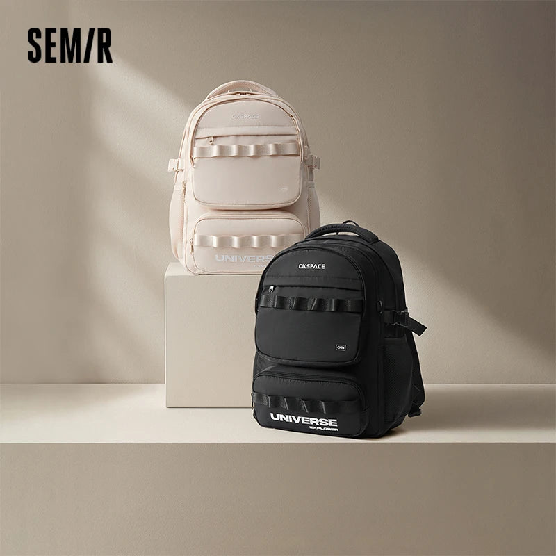 Semir Men Backpack Large Capacity Couple Student Bookbag Urban Casual Travel Laptop Daily Carry Bag Daily Wear 2026