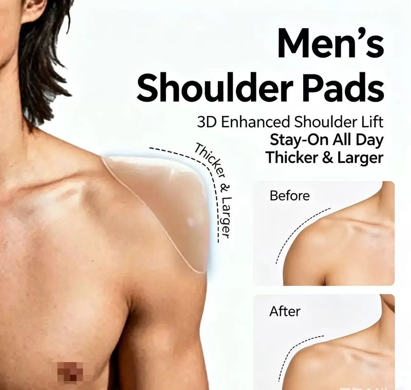 Universal Silicone Shoulder Pad Sponge Right Angle Anti-Slip Narrow Shoulder Tape Invisible for Men's Clothing Accessory