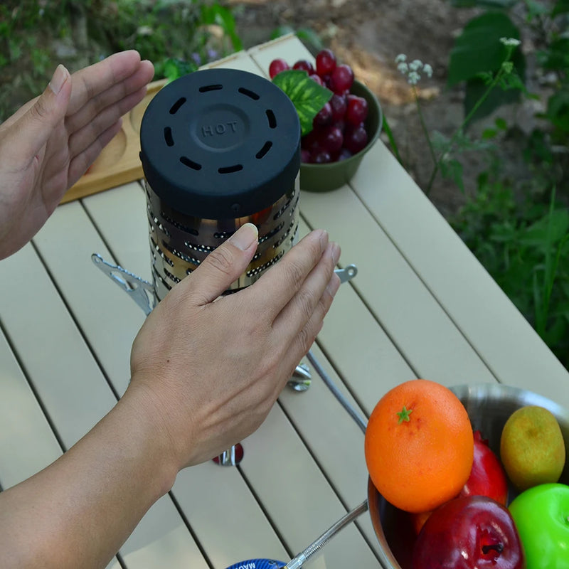 Foldable Mini Square Stove Portable  Heater  Cover Camping Cooking Utensil Ultra-Light Travel Cookware For Hiking Fishing