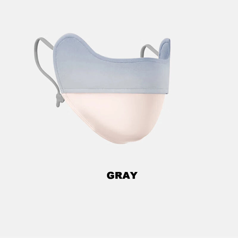 Ice Silk Sunscreen Mask Women Outdoor Cycling Hiking Sun Protective Face Mask Adjustable Breathable Cool Anti-UV Sun Face Cover