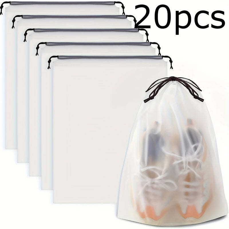 5/10/20pcs Travel Shoe Storage Set Portable, High-Quality, Transparent Organizer Bags for Easy Packing