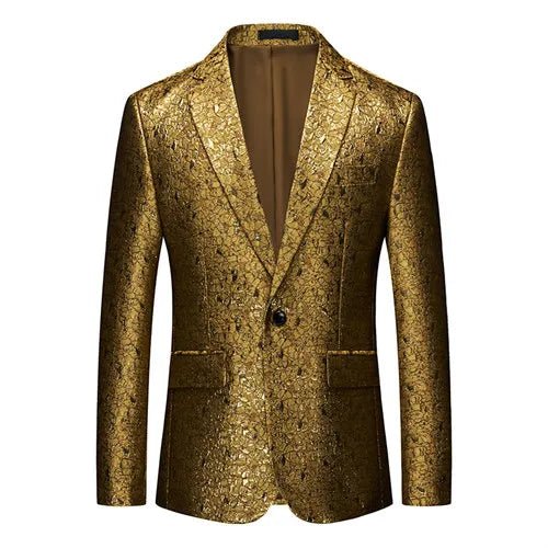 2026 New Men's Silver Sequin Suit Jacket, Fashion Slim Dress Coat, Wedding Party Print Jaqueta Gold Green Blue Terno Masculino.