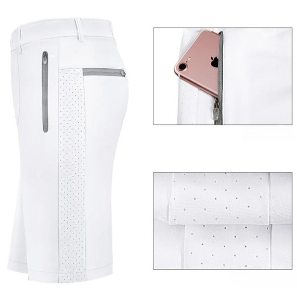 PGM Men's Golf Shorts Summer Side Breathable Perforated Sports Pants KUZ057