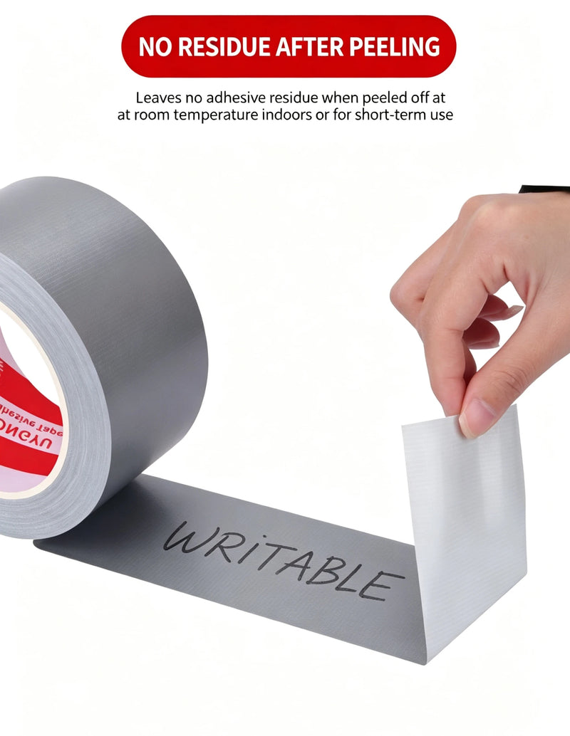 Super Strong Waterproof Duct Tape - Versatile Silvery Gray Adhesive for Walls, Plastics, Glass, Wood & Metal - Ideal for DIY Hom