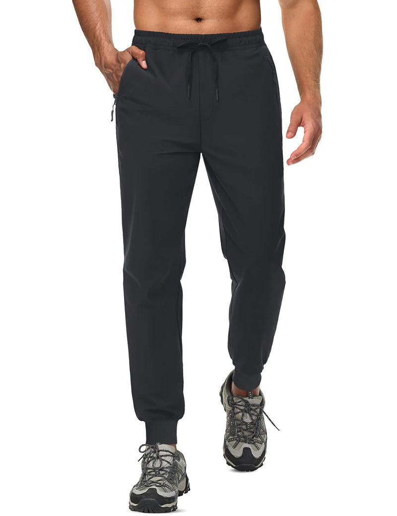 TACVASEN Summer Quick Dry Hiking Pants Mens Casual Zipper Pockets Sports Training Pants Outdoor Jogger Running Gym Work Trousers