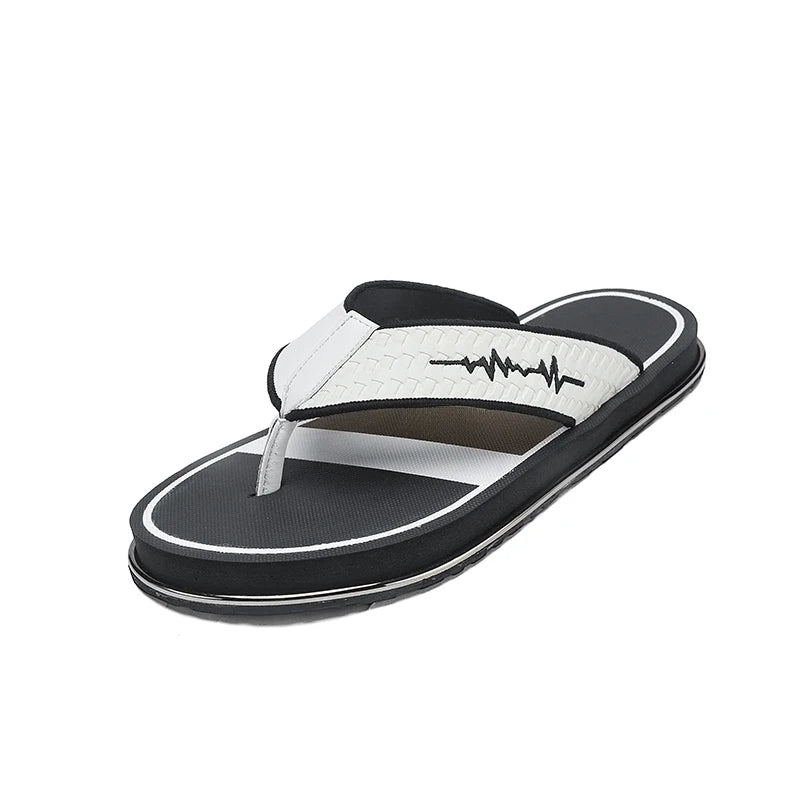 Flip-flops summer soft-sole non-slip comfort outdoor men's casual beach slippers quick-dry Pool breathable light flat slippers