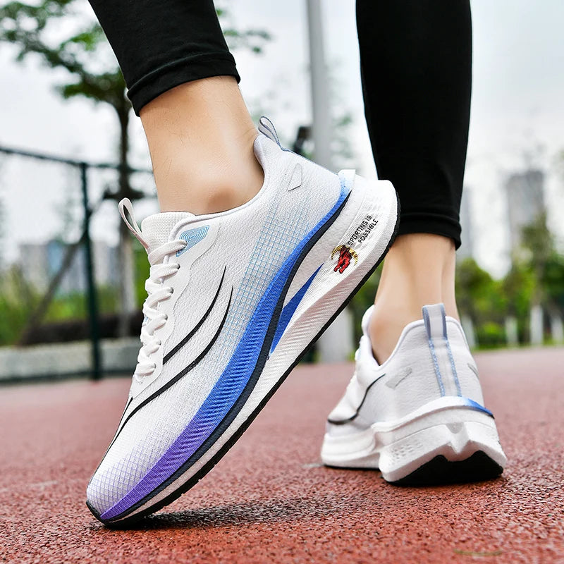 Men's casual sneakers four season new light breathable racing running shoes wear resistant students soft sole speed sports shoes