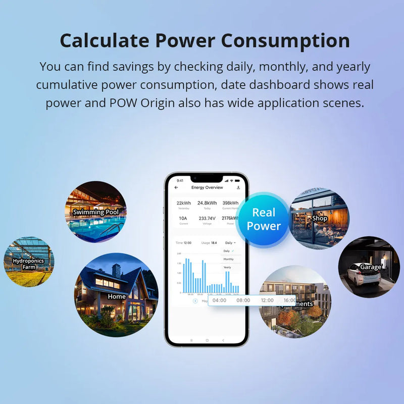 SONOFF POW Origin 16A Smart Power Meter Switch ESP32 Chip Safety Design Overload Protection via eWeLink Alexa Google Home