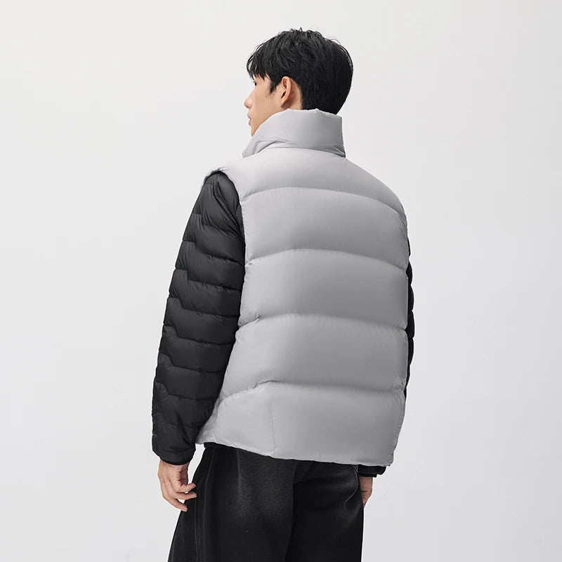 Semir Men Down Vest Solid Color Puffer Windproof Water Repellent 90 Percent Down Fill 2026 New Winter Daily Wear