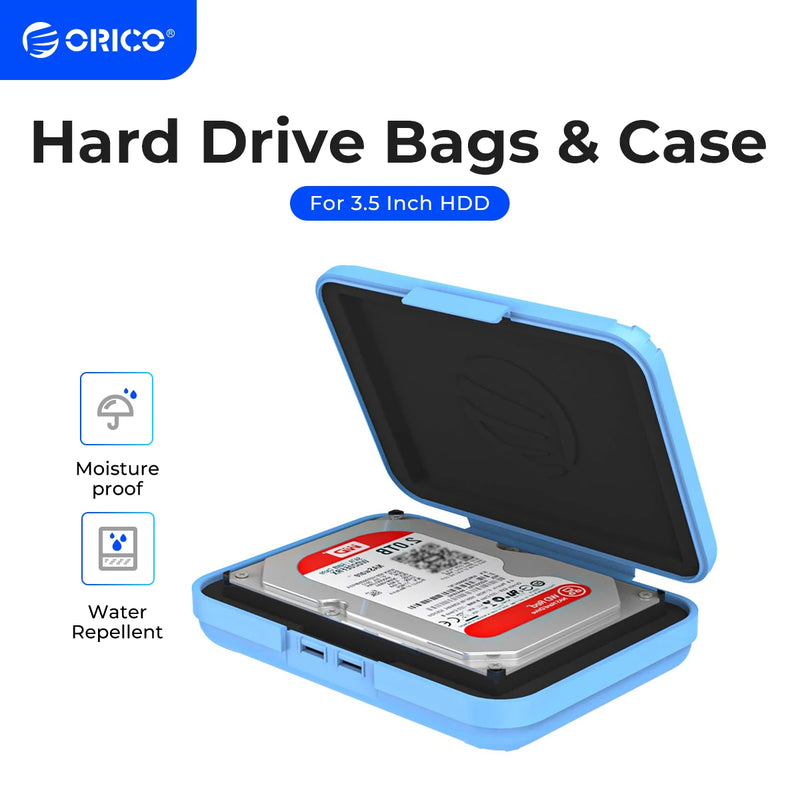 ORICO 3.5 Inch Hard Drive Bags & Case HDD Protective Moisture-proof Storage Box for HDD