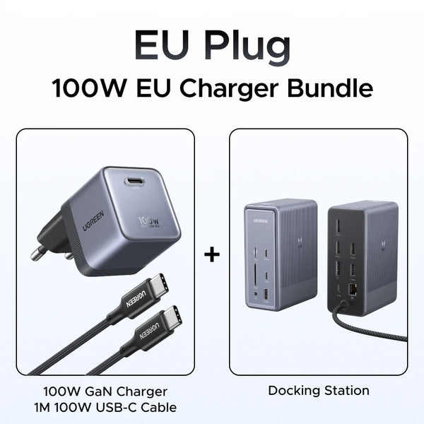 UGREEN 13-in-1 USB C HUB Docking Station DisplayPort 4K120Hz 2xHDMI 2.5G RJ45 USB3.2 10Gbps Data PD140W Charging for Laptop PC
