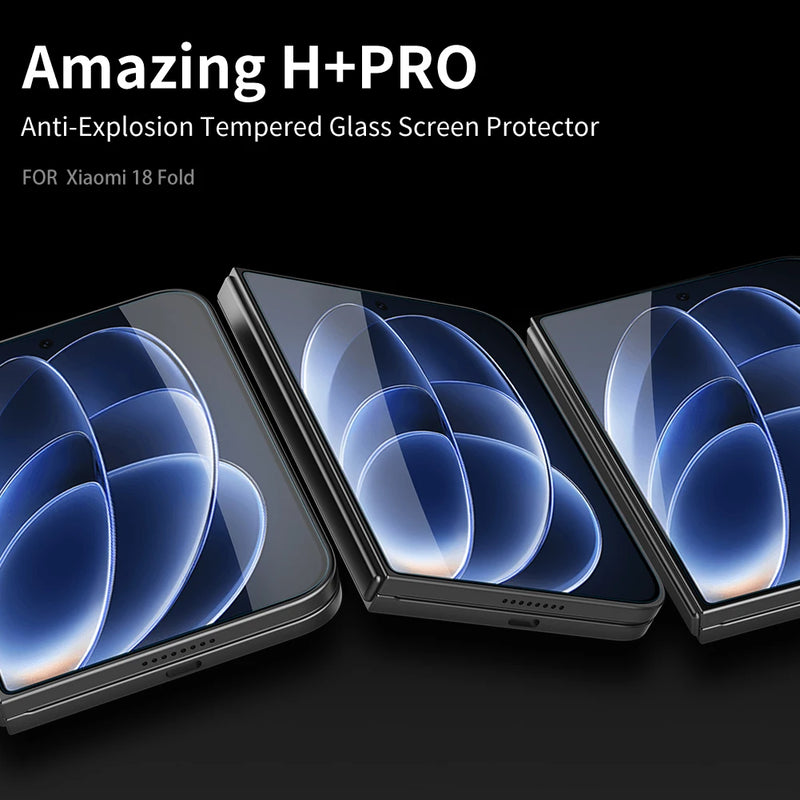 NILLKIN For Xiaomi 18 Fold Screen Protector H+Pro HD Clear Tempered Glass Film for Xiaomi 18 Fold Glass Film With Tool