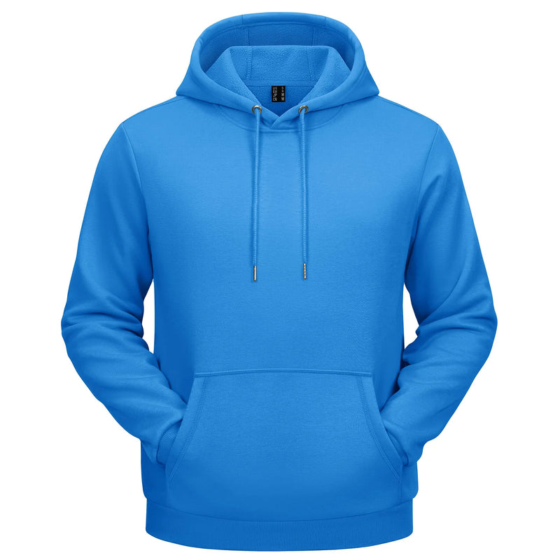 TACVASEN Autumn Winter Fleece Hoodies Mens Thermal Warm Hooded Sweatshirts Pockets Casual Hoodies Pullover Tops Male