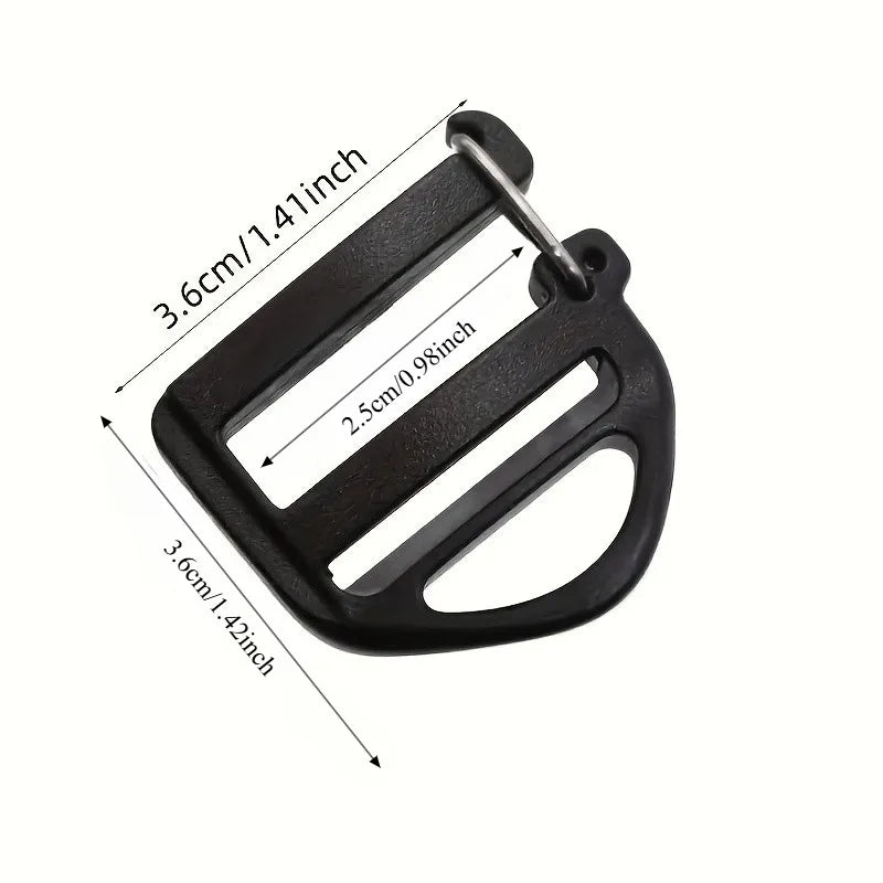 6pcs/12pcs Adjustable Slider Buckle Webbing Clip Quick Release Fastener Backpack Strap Buckle for Outdoor Hiking Repair.