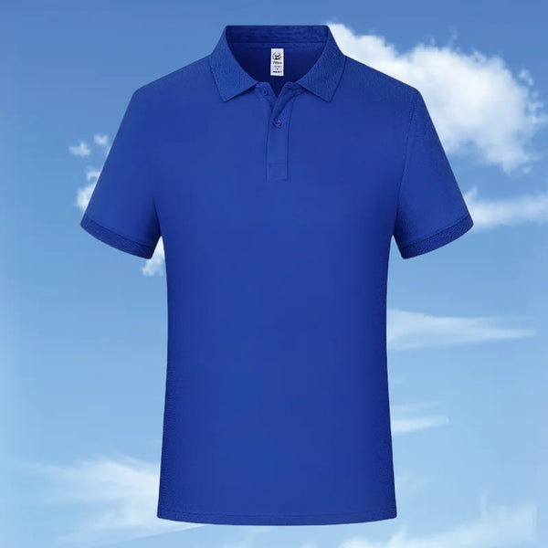 2026 Refreshing and breathable solid-color polo men's T-shirt is casual and loose suitable for men with simple lapel collars