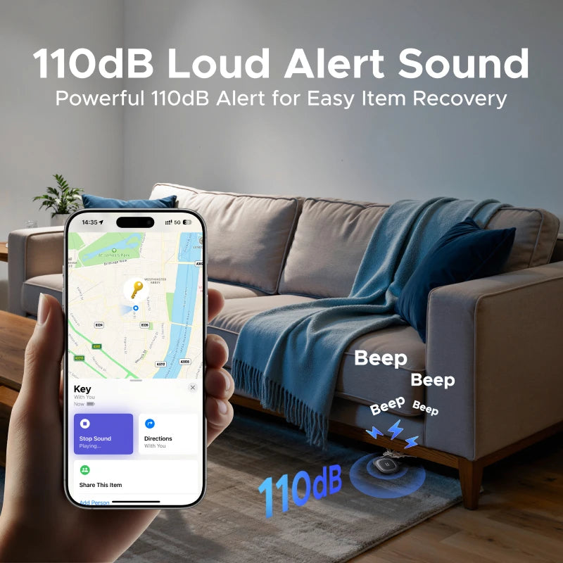 UGREEN Smart Item Tracker Work with Apple Find My & Google Find Hub Bluetooth Finder For iOS & Android C Charging Anti‑Lost Tag