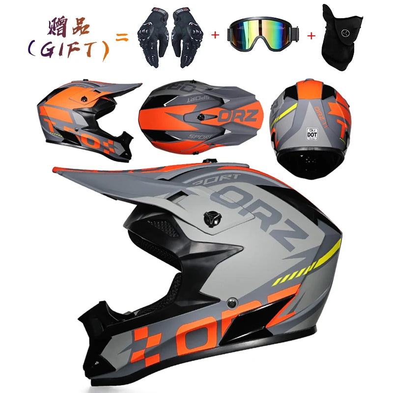 Motorcycle helmet motorcross off-road helmets ATV Dirtbike downhill racing helmet DOT capacete Bicycle DH speed reduction