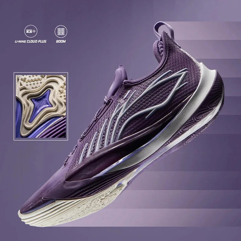 Li-Ning Men's SONIC XIII Professional Basketball Shoes BOOM Cushion TUFF RB Wearable LiNing Competition Sports Shoes ABAV025