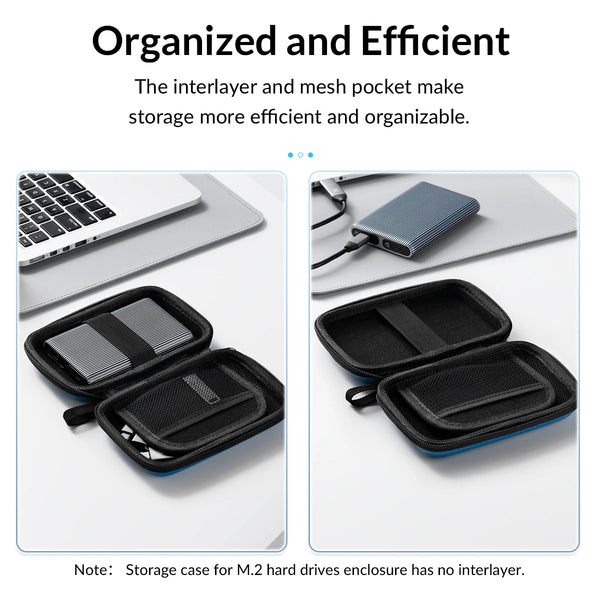 ORICO 2.5'' 3.5'' Hard Disk Case Protection Bag for External HDD M.2 Case /Earphone/U Disk Large Capacity Colorful Storage Bags