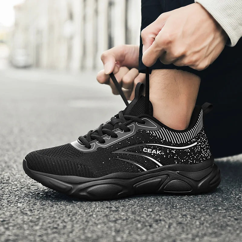 Men's light casual sneakers Four seasons soft sole breathable non-slip comfort youth outdoor walking speed running sports shoes