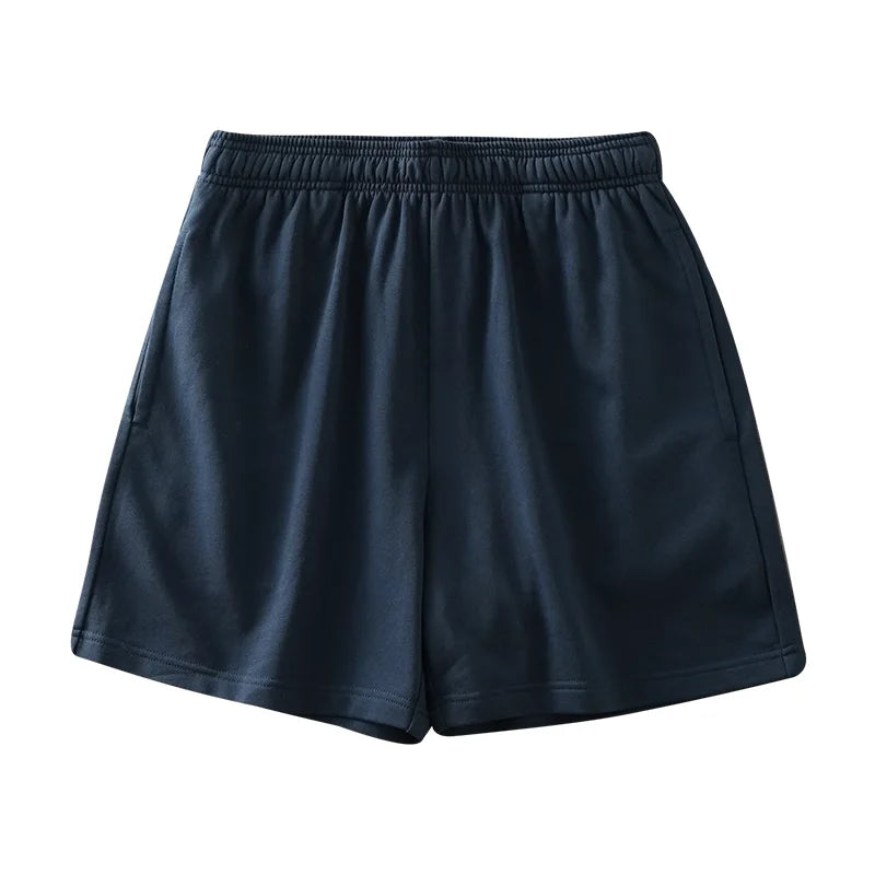 DUKEEN Terry Shorts Men 2024 Summer Loose Straight-Leg Sports Shorts Elastic Waist Running Casual Jorts Men's Pants