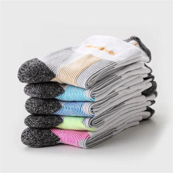 WRELS 1/2/3 Pairs Ankle Socks Cushioned Compression Athletic Socks Men Women Moisture Wicking Anti Odor Gym Travel Running Socks