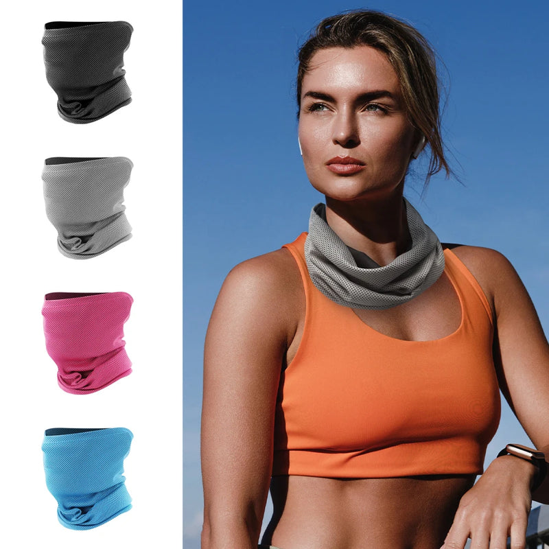 WRELS Sports Headscarf Tube Multi Use Cycling Face Mask Neck Gaiter Ice Silk Scarf Outdoor Face Shield Bicycle Bandage Wrist