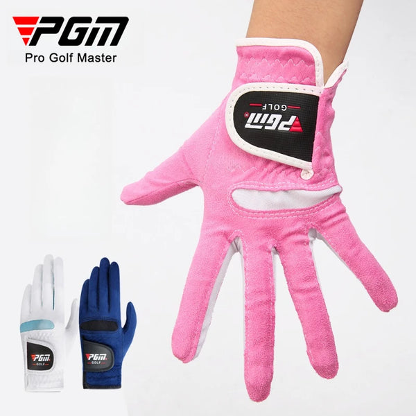 1 Pair Golf Gloves Women's Sports Microfiber Cloth Glove Soft Breathable Sunscreen and Anti Slip ST009