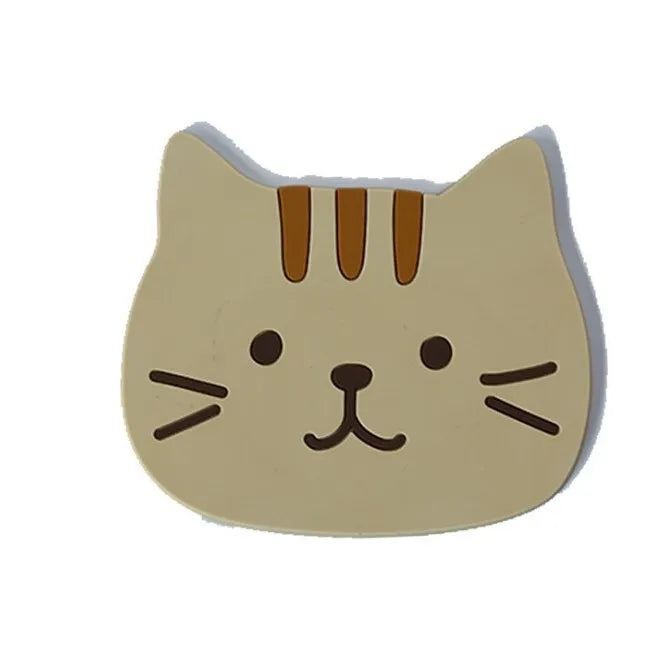 1pc Collection  Silicone Coasters Featuring Cartoon Cats - Heatproof Mats for Beverages, Kitchen Tools, And Home Decoration