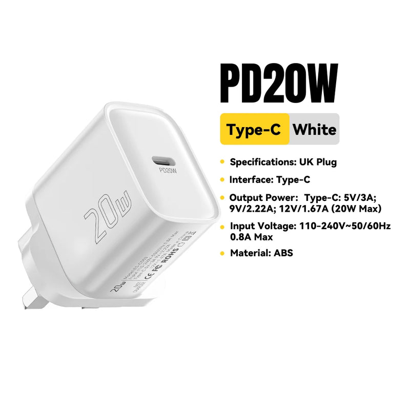 Essager Mini 20W USB Type C Charger PD Fast Charging for iPhone 16 15 14 Pro Quick Charge 3.0  Mobile Phone Charger for Samsung
