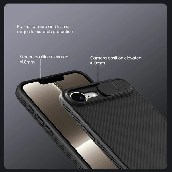 Nillkin For iPhone 16e Case CamShield Pro Privacy Slide Camera Protection Shockproof Hard PC Back Cover For iPhone 16e 2025 5G