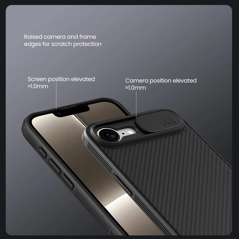 Nillkin For iPhone 16e Case CamShield Pro Privacy Slide Camera Protection Shockproof Hard PC Back Cover For iPhone 16e 2025 5G