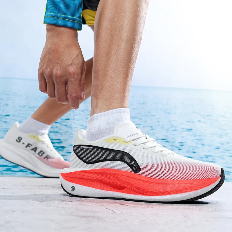 Men Women sneakers four seasons New breathable light Thick sole outdoor casual racing running shoes couples speed sports shoes