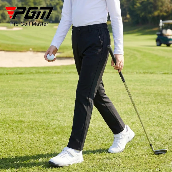 PGM Children's Golf Apparel Boys' Summer Pants Elastic Waistband Soft Sports KUZ219