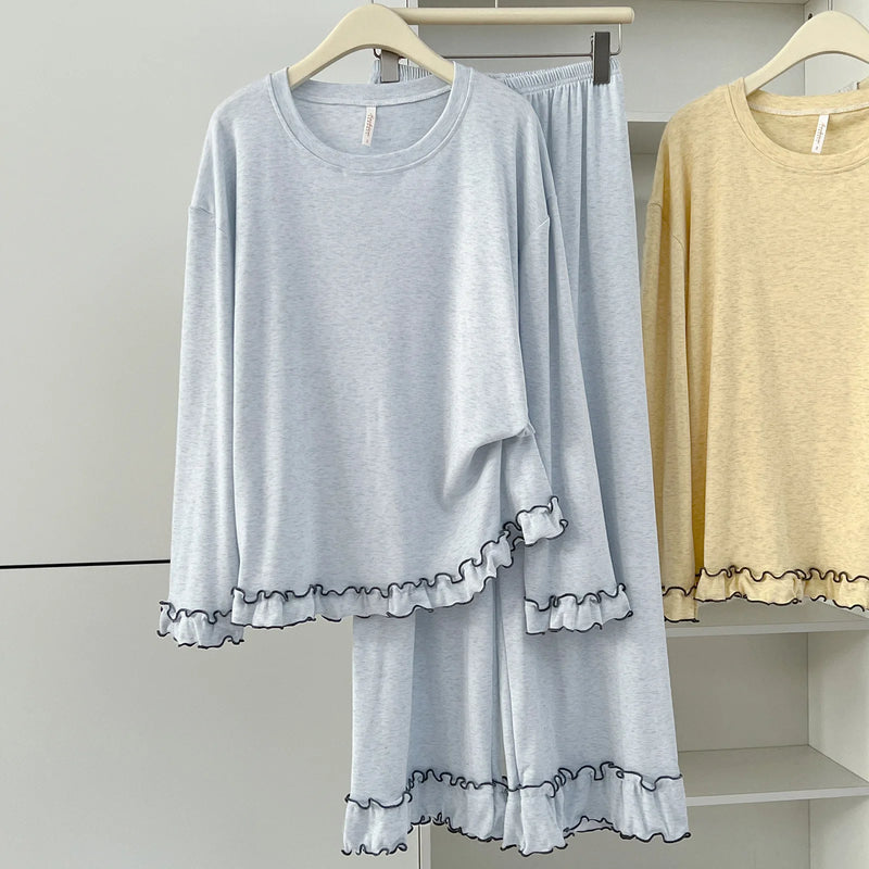 Home Set Female Loungewear Woman Pyjamas 2 Piece Set Spring Autumn Long Sleeve Women's Pajamas Night Wear for Ladies Pijama