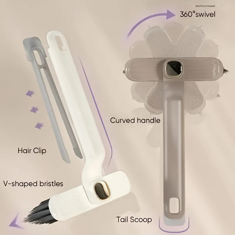 1/2pcs 2-in-1 Rotating Cleaning Brush  Bathroom & More - Durable Bristles for Tile, Grout & Wall Cleaning, Gap cleaning brush.