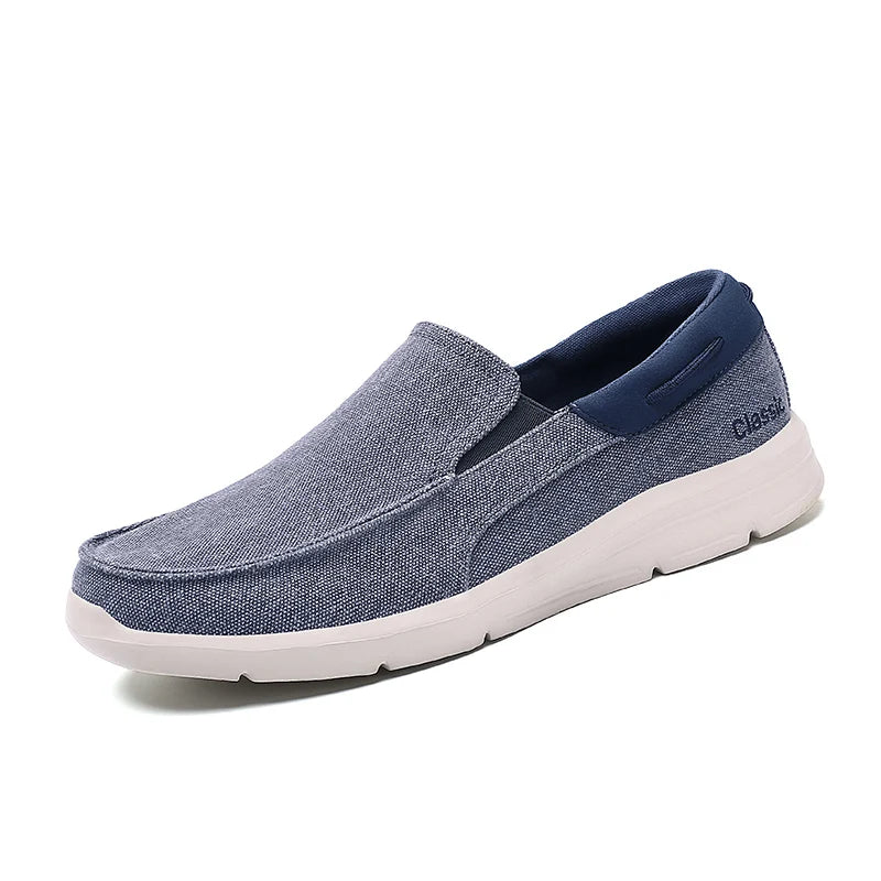Mens Walking Shoes 2025 New Low Top Lightweight Breathable Flat Bottom Fashion Simple Loafers Casual Sneakers for Men