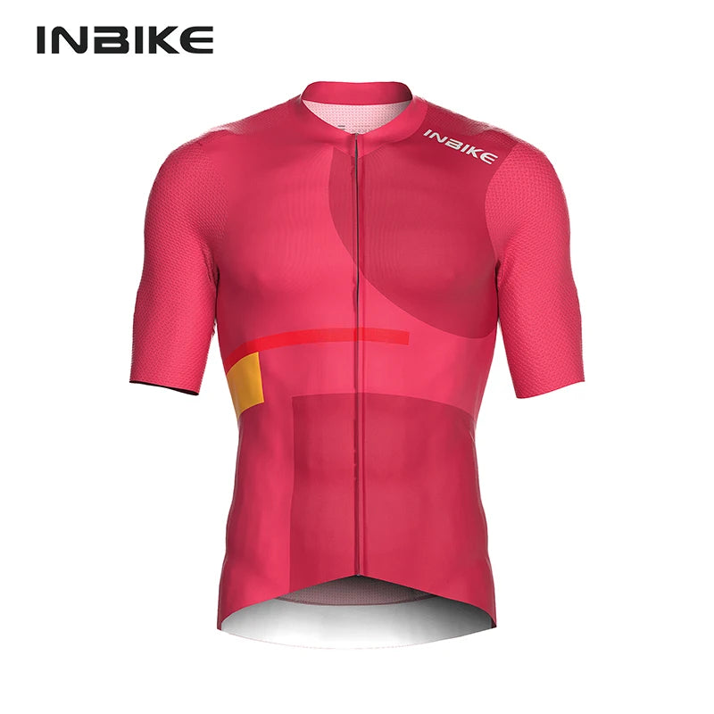 INBIKE Summer Cycling Jersey Short Sleeve Men Breathable MTB Biking Men‘s Bike Riding T-Shirt Racing Quick-Dry Bicycle Clothing