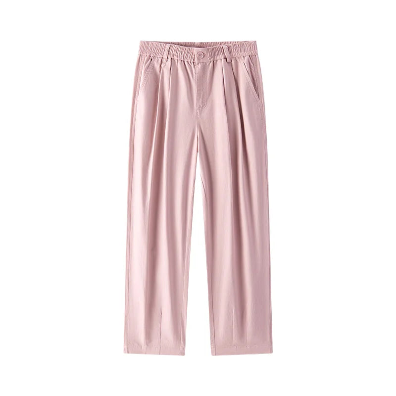Semir Women Pants Solid 2026 Elastic Waist Pleated Loose Fit Tapered Urban Casual Everyday Style Soft Comfortable Daily Wear