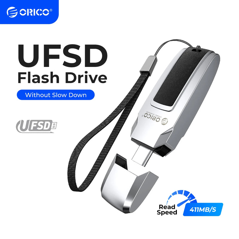 ORICO UFSD 411MB/S Pen Drive Metal Leather USB Flash Drive 512GB 256GB 128GB 64GB USB Stick Pendrives Car Shape Design