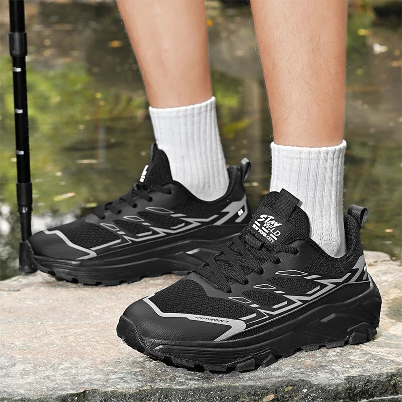 Men's high-quality sports casual shoes Four Seasons new breathable city outdoor hiking shoes fashion anti-slip walking sneakers
